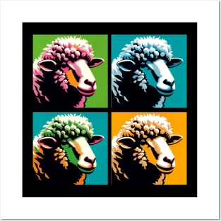 Vibrant Flock Fantasy: Pop Art Sheep Splendor Posters and Art